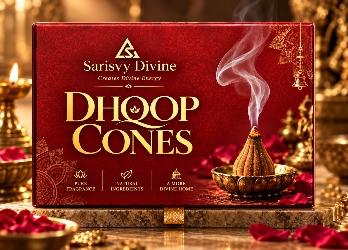 Sarisvy Divine Modak Dhoop Cones – Natural Fragrance for a Peaceful Home